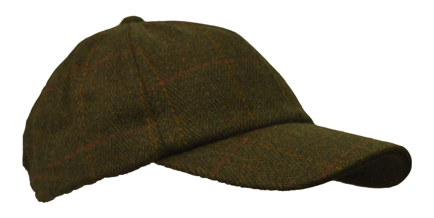 Se Tweed baseball cap, one size, mørk grøn - Mørk grøn hos Godsejeren