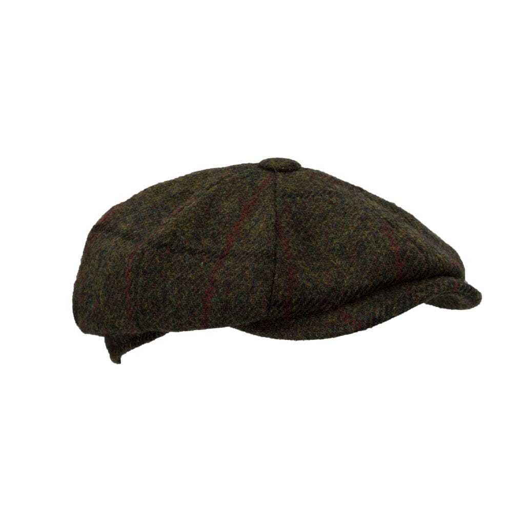Se Thomas Harris Tweed Bakerboy hat, jægergrøn - S - 57 cm hos Godsejeren