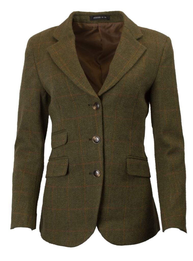 Se Mayland ladies hacking jacket, tweed, mørk grøn - S (10) hos Godsejeren