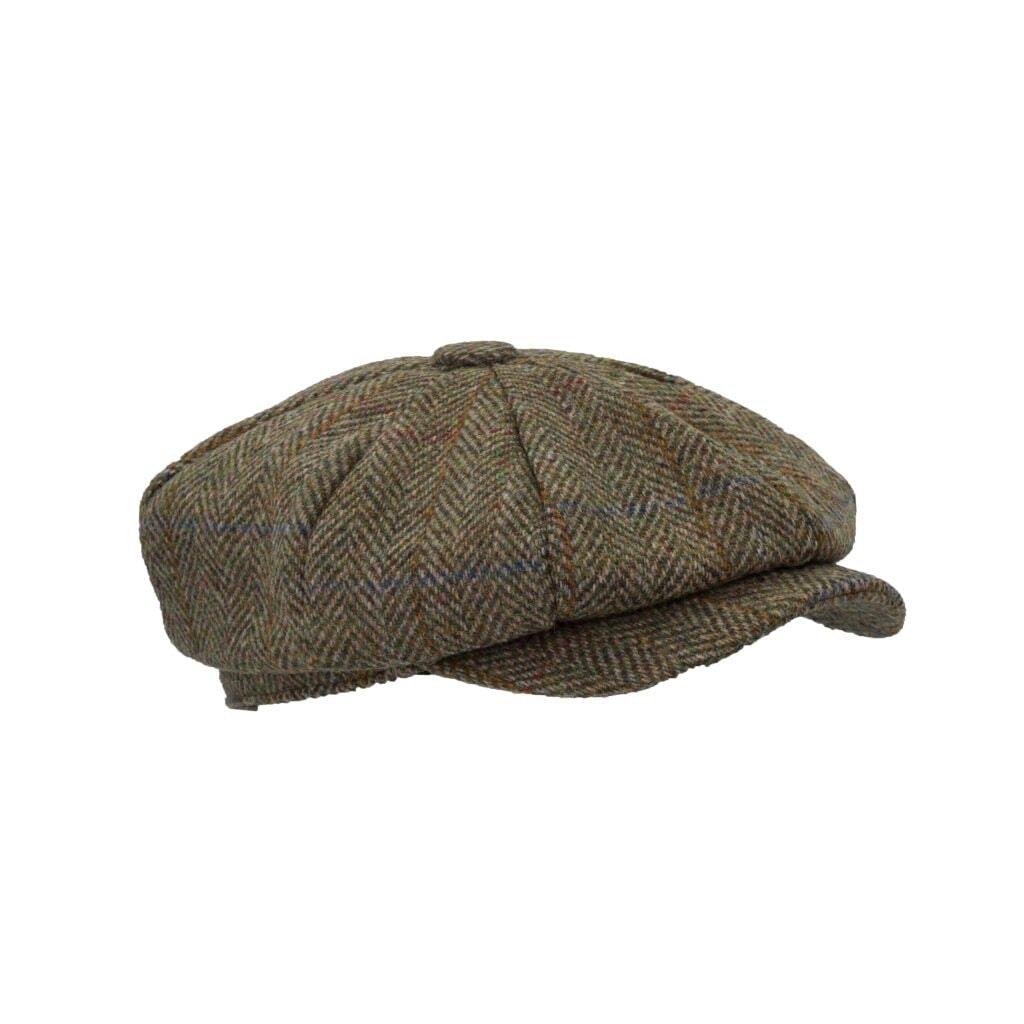 Billede af Thomas Harris Tweed Bakerboy hat, mosgrøn - XXL - 61 cm