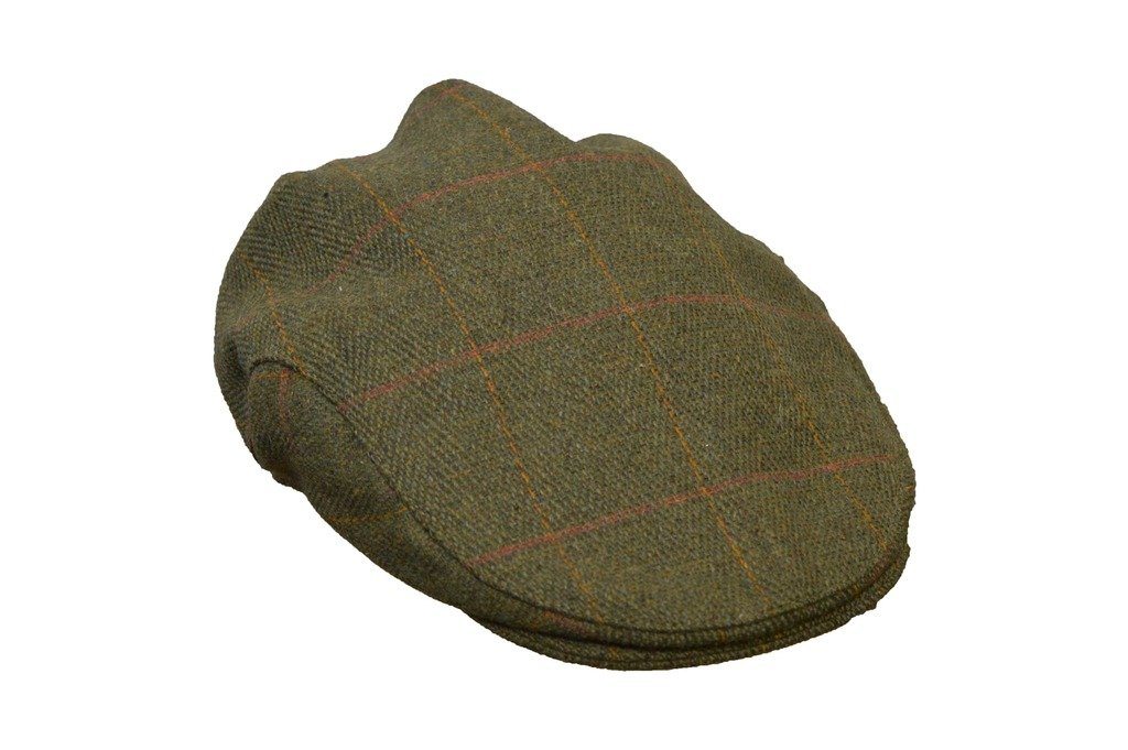 Tweed Country JUNIOR sixpence hat, mørk grøn - 50 cm