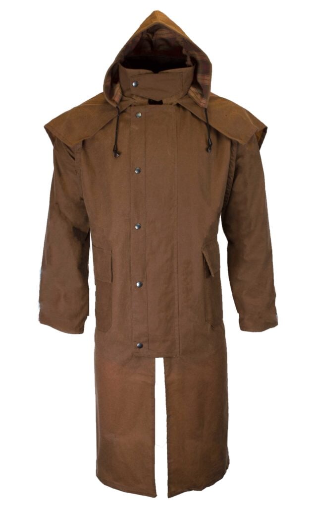 Billede af Oilskinsjakke Stockman Long Cape, unisex, mørk beige - M