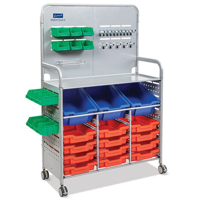 Gratnells MakerSpace Cart with 3 Deep & 12 Shallow Trays - Gratnells - STEMfinity