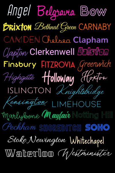 London Neon Signature Fonts