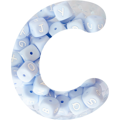 12mm Pastel Pink Silicone Alphabet Beads – LooLoo Chews