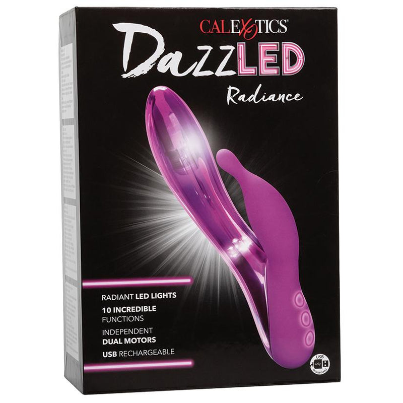 DazzLED Radiance Illuminated Dual Stimulation Vibrator | CalExotics  from thedildohub.com