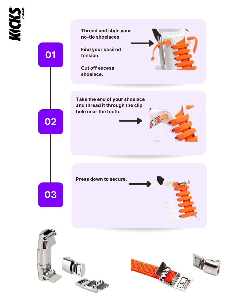 How to Use Lock Laces® the Original Elastic No Tie Laces