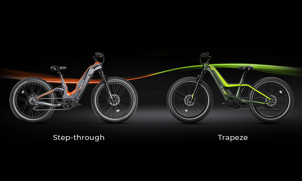 the Hero ebike with frame Trapeze and Step-throuth