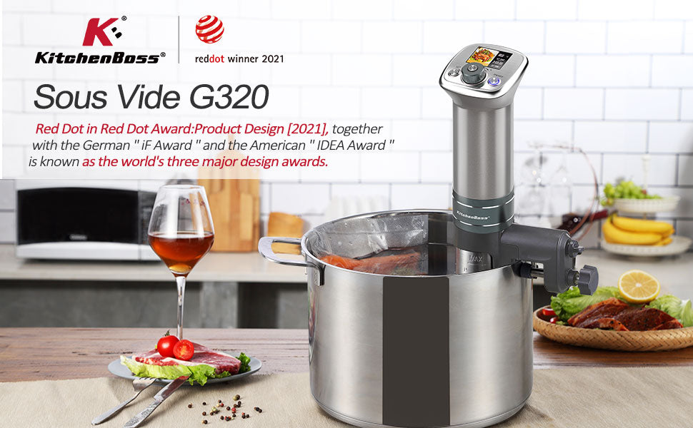 KitchenBoss Sous-Vide-Stick G320, Sous-Vide-Garer mit 3 Jahren