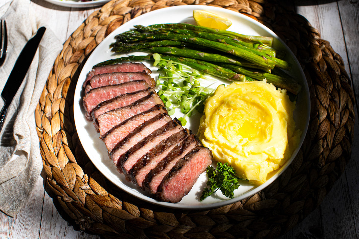 Sous vide teriyaki steak