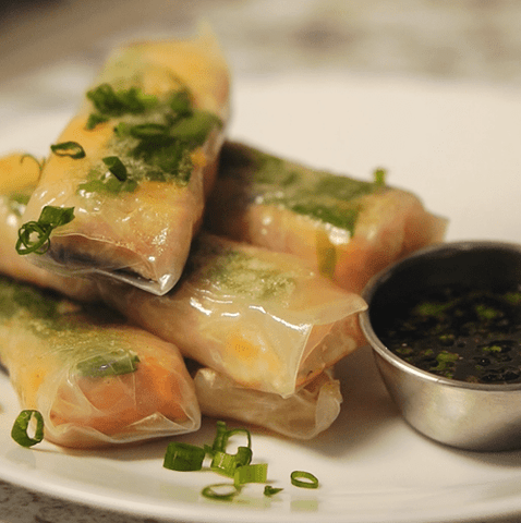 Sous vide Salmon Spring Roll