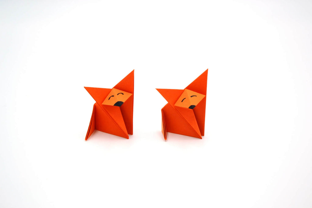 Renards en papier origami