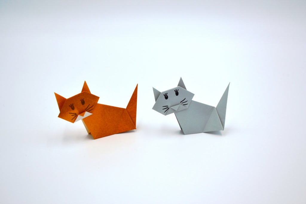 Chats en papier origami