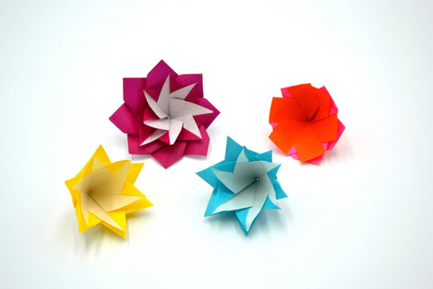 Fleurs modulaires en origami