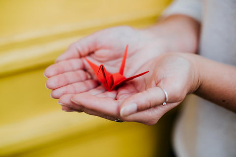 Grue en origami