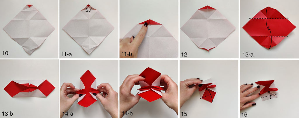 Tuto pour plier un bisou en origami (partie 2)