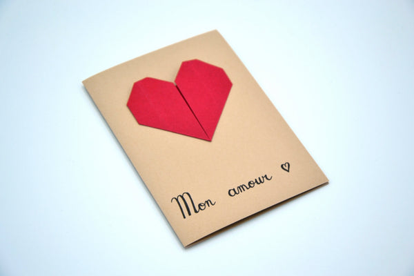 Carte DIY Saint Valentin en origami