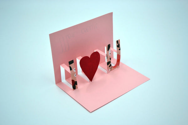 Carte pop-up Saint Valentin