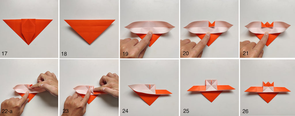 tuto origami chauve-souris (étapes de 17 à 26)