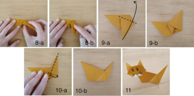 Tutoriel corps de chat en origami