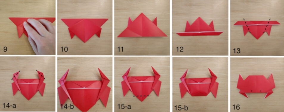 Tutoriel crabe en origami