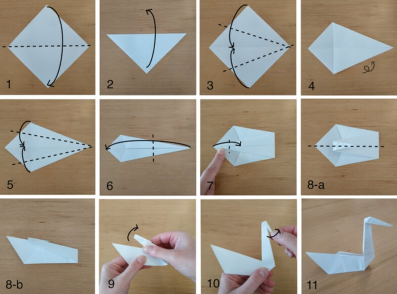 Tutoriel cygne en origami