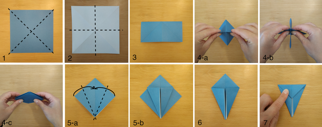 Tutoriel de la grue en origami (partie 1)