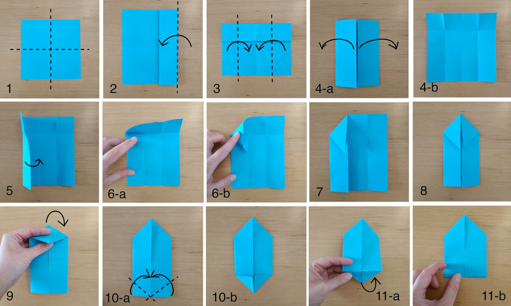 tutoriel lapin en origami - étapes 1 à 11