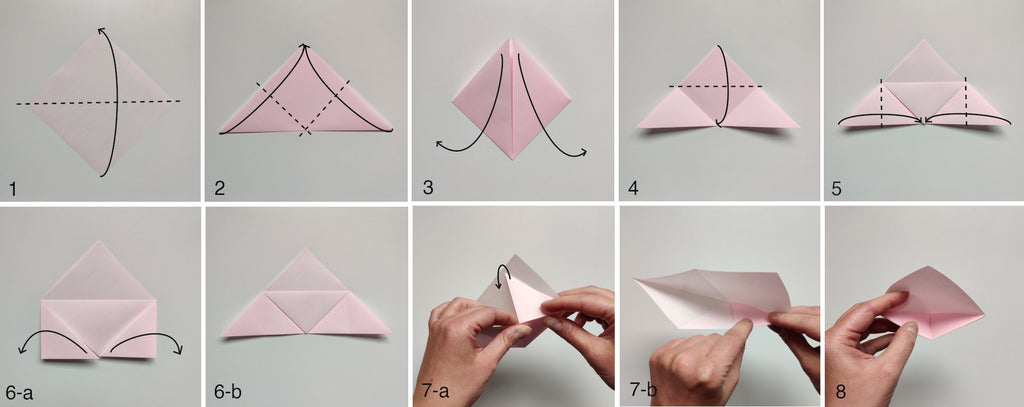 Etapes pour plier un marque-place lapin en origami