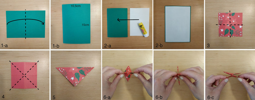 tutoriel carte de Noël en origami 1