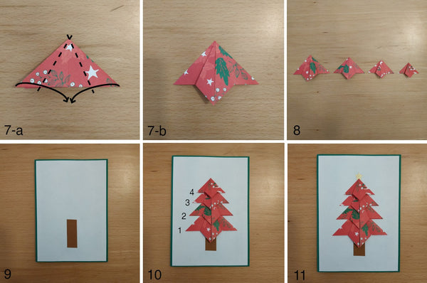 tutoriel carte de Noël en origami 2