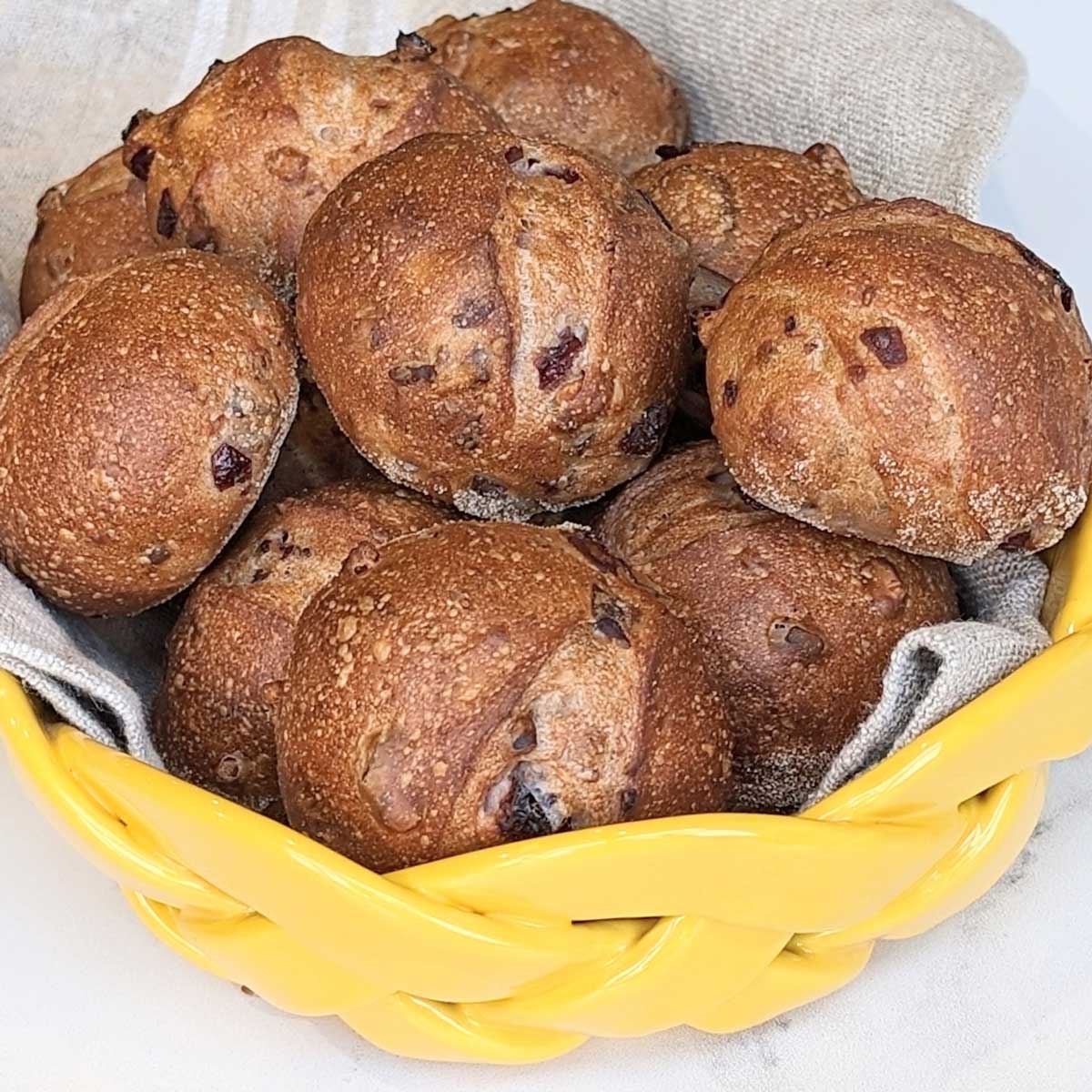 Artisan Cranberry Walnut Dinner Rolls - 12 Pack