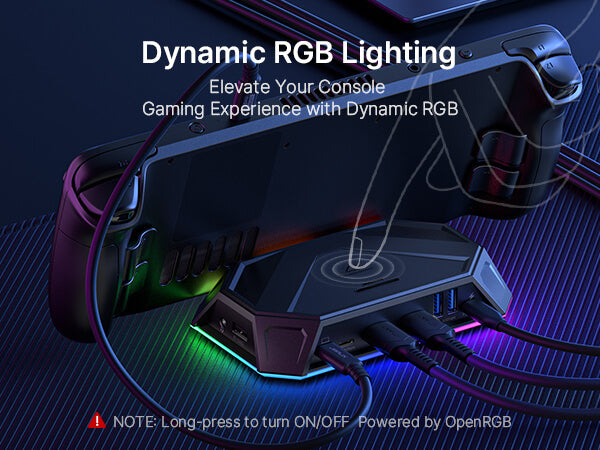 JSAUX reveal new transparent RGB dock for handheld gaming PCs