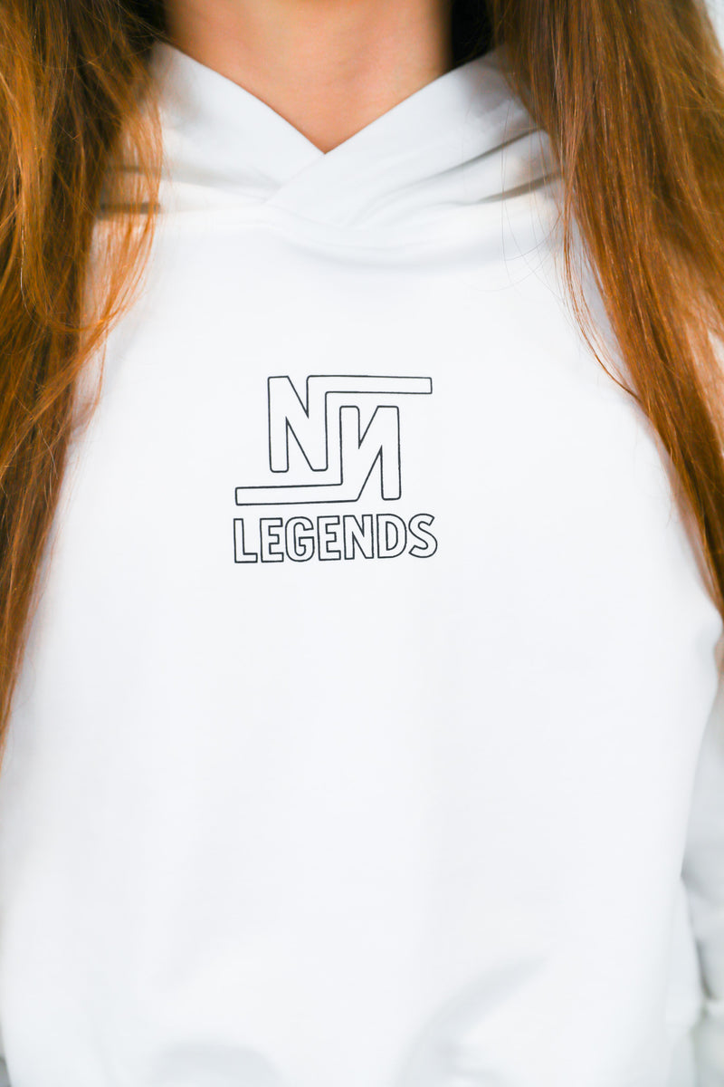 NN Active Terry crop hoodie- White