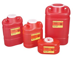 BD SHARPS COLLECTOR, 3.3 QT, SMALL, RED-305488, Cs