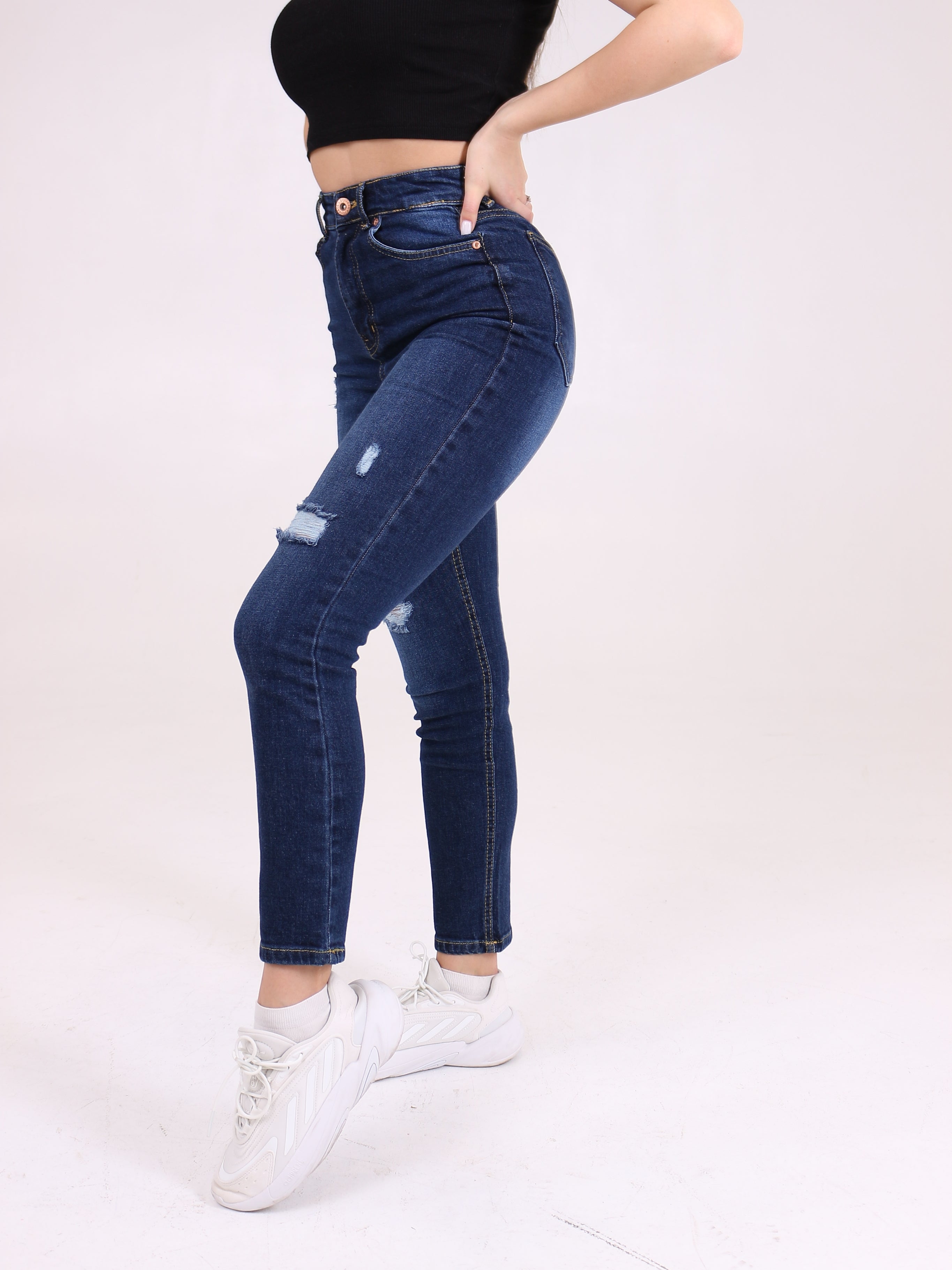 ripped slim mom jeans