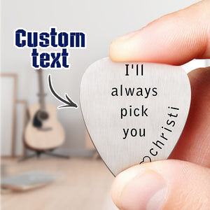 engraved plectrum