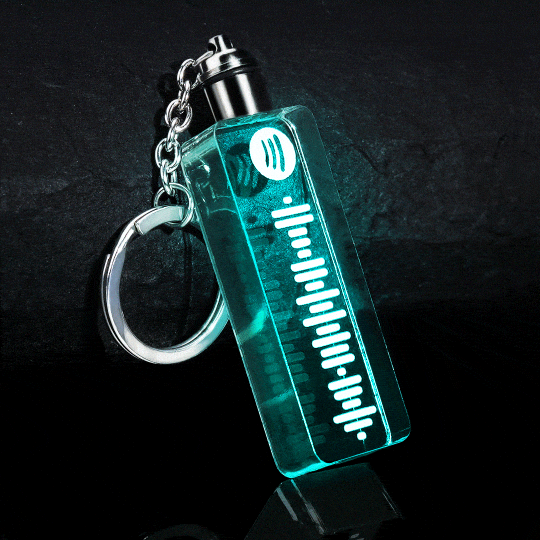 Custom Spotify Code Keychain Christmas Gifts Keychain Personalized Music Song Shiny Keychain
