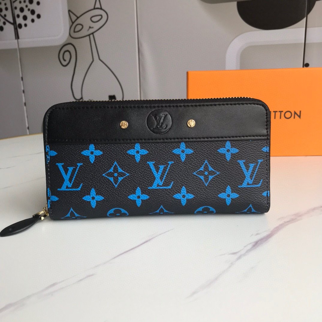 Louis Vuitton LV Monogram Canvas Women's Long Zip Wallet