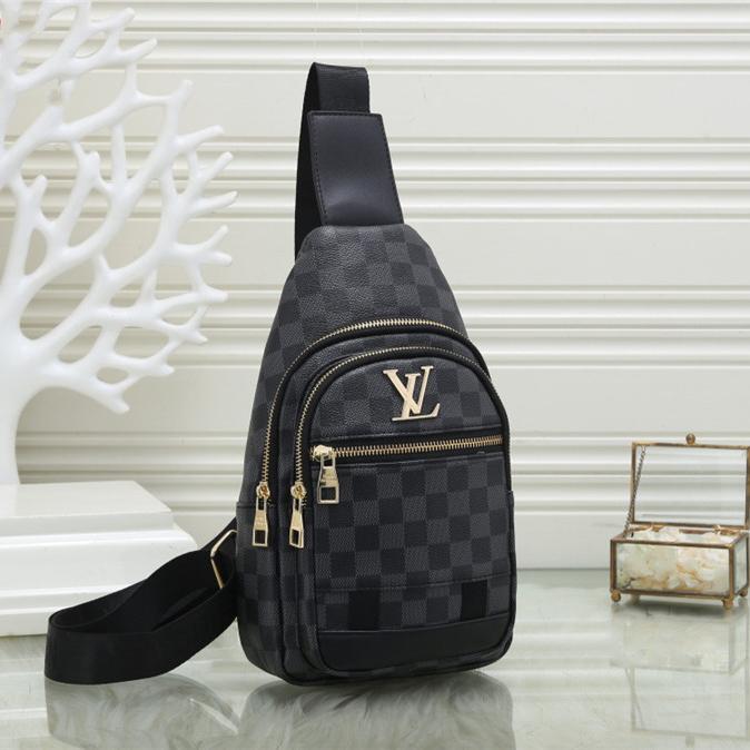 Louis Vuitton LV canvas men's and women's waist bag shou