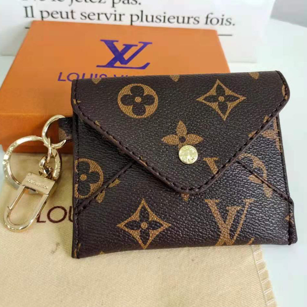LV Louis vuitton Letter Print Flip Key Case Small Wallet