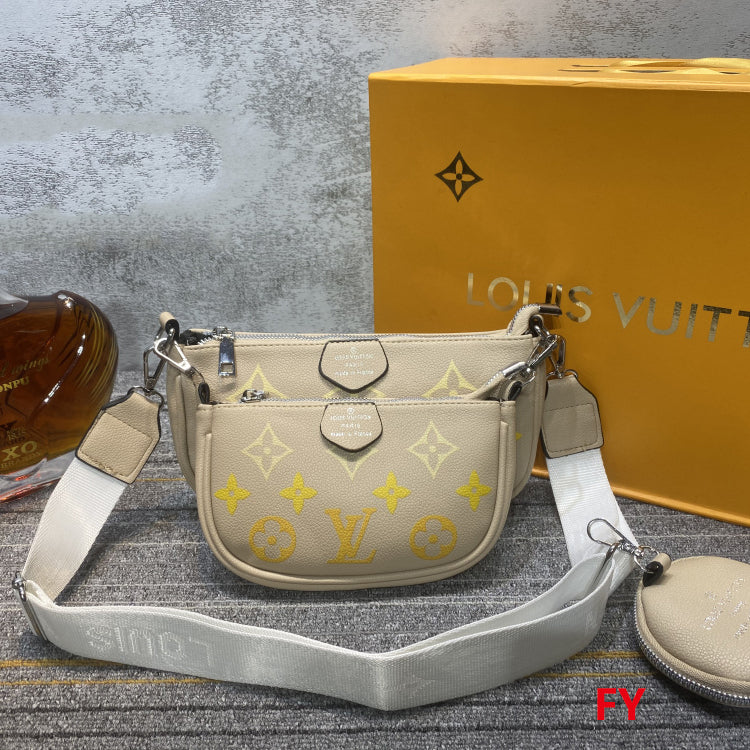 Louis Vuitton LV Mahjong Bag Shoulder Bag Messenger Bag Three-piece Set