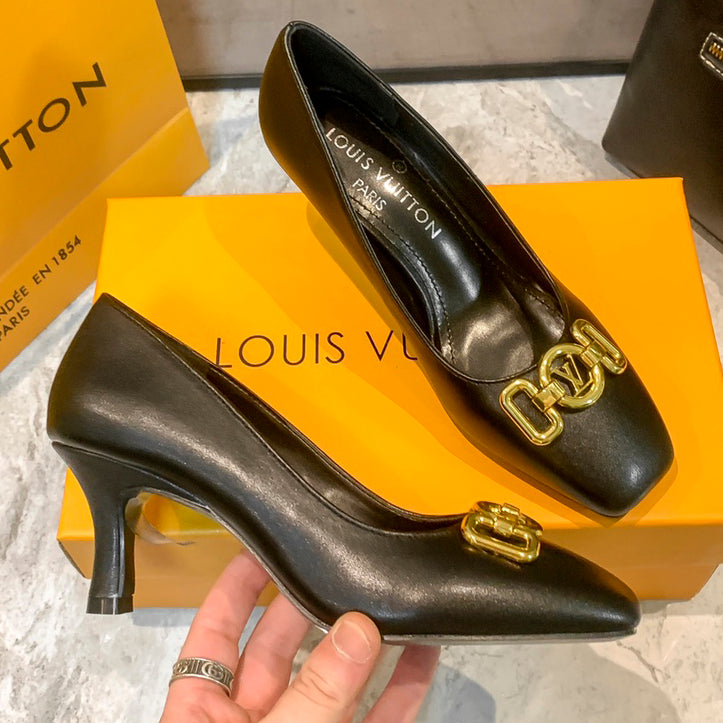 LV Louis Vuitton Ladies Shoes New High Heels Fashion Classic Let
