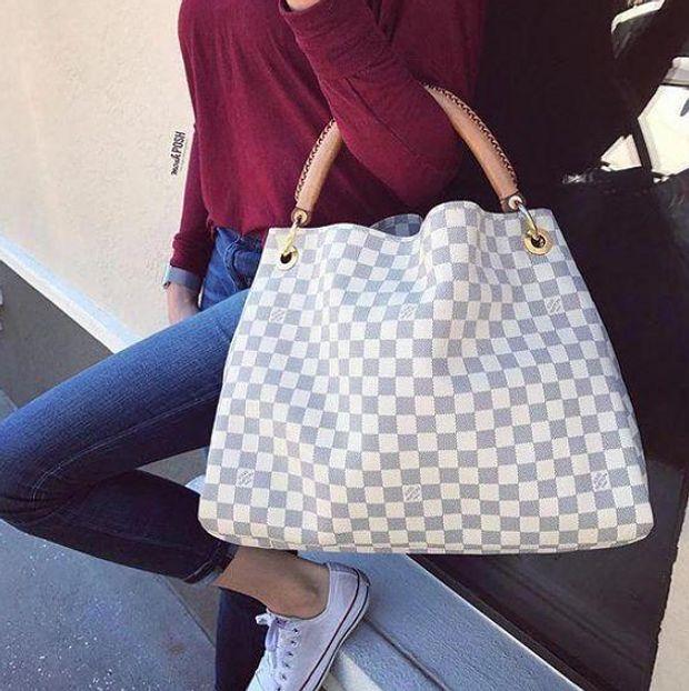 Louis Vuitton LV Women Shopping Bag Leather Tote Handbag Satchel