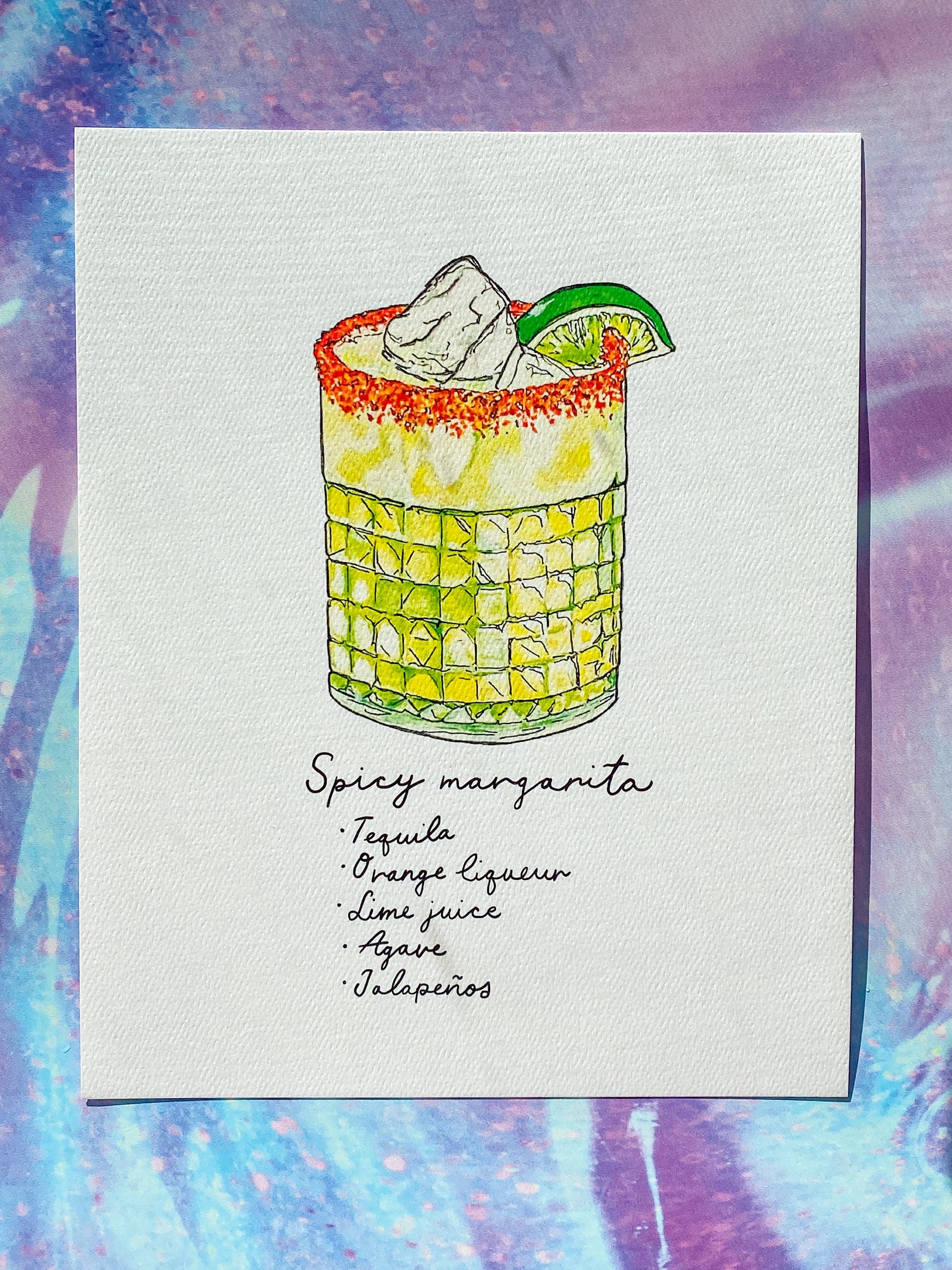 Image of Spicy Margarita | Recipe Art Print