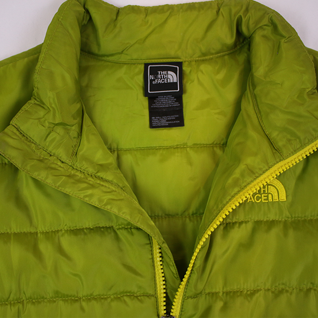 lime green north face coat