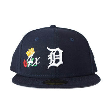 Men's Detroit Tigers New Era Navy Blooming 59FIFTY Fitted Hat