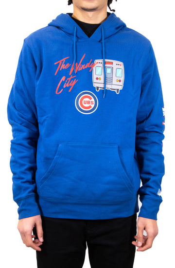 New Era Chicago Cubs World Series Champs Hoodie - Blue/Red XL