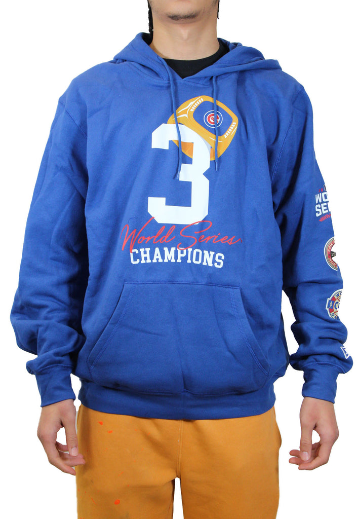 Youth Chicago Cubs Majestic Heathered Gray 2016 World Series Champions  Locker Room Pullover Hoodie