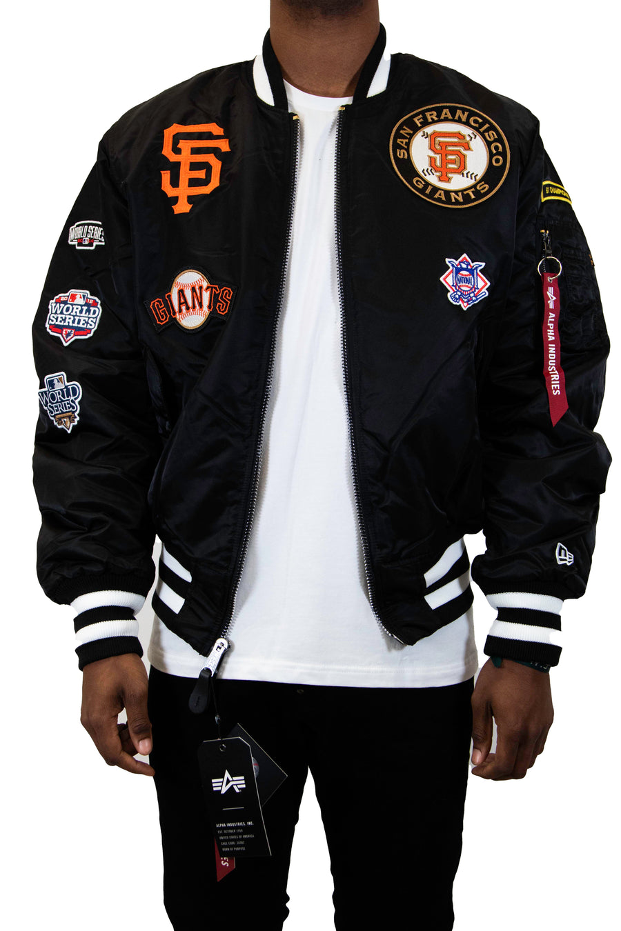 Black Baltimore Orioles Alpha Industries x New Era Reversible MA-1 Bomber Jacket M